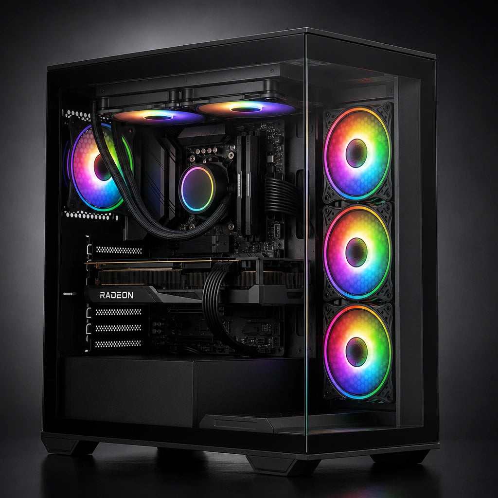 Quantum PCs Ryzen 5 7500X3D Radeon RX 9070 XT prebuilt gaming PC with 32GB RAM and 2TB SSD
